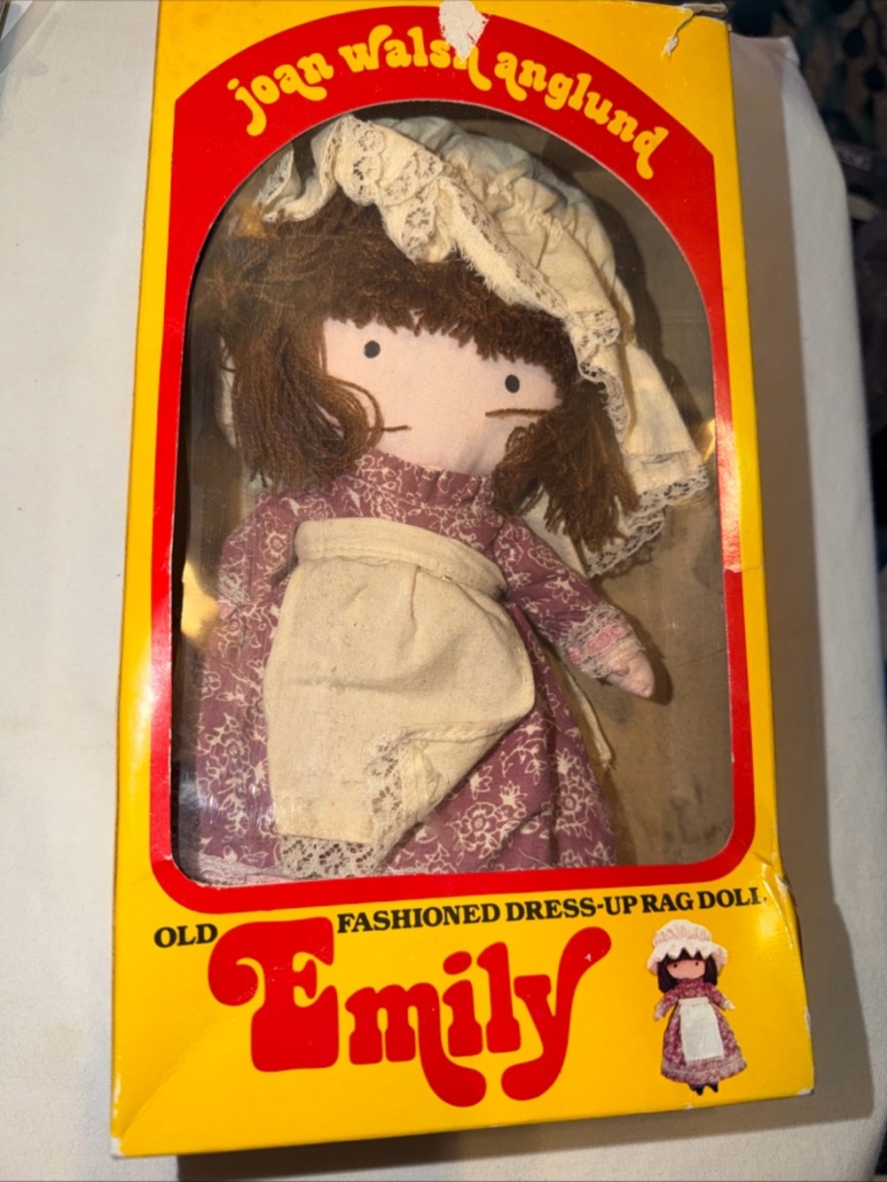 Emily Old-Fashioned Dress-Up Rag Doll - Purple and Cream